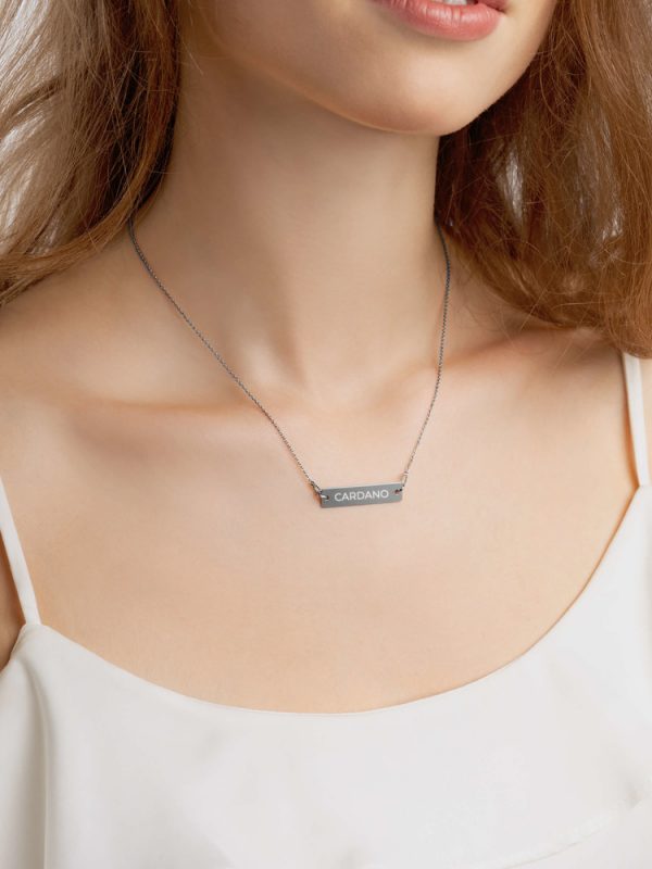 Engraved Bar Chain Necklace - Cardano